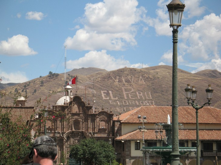 Bergsreklam i Cusco