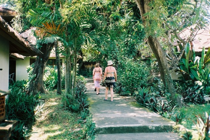 På väg till bungalow